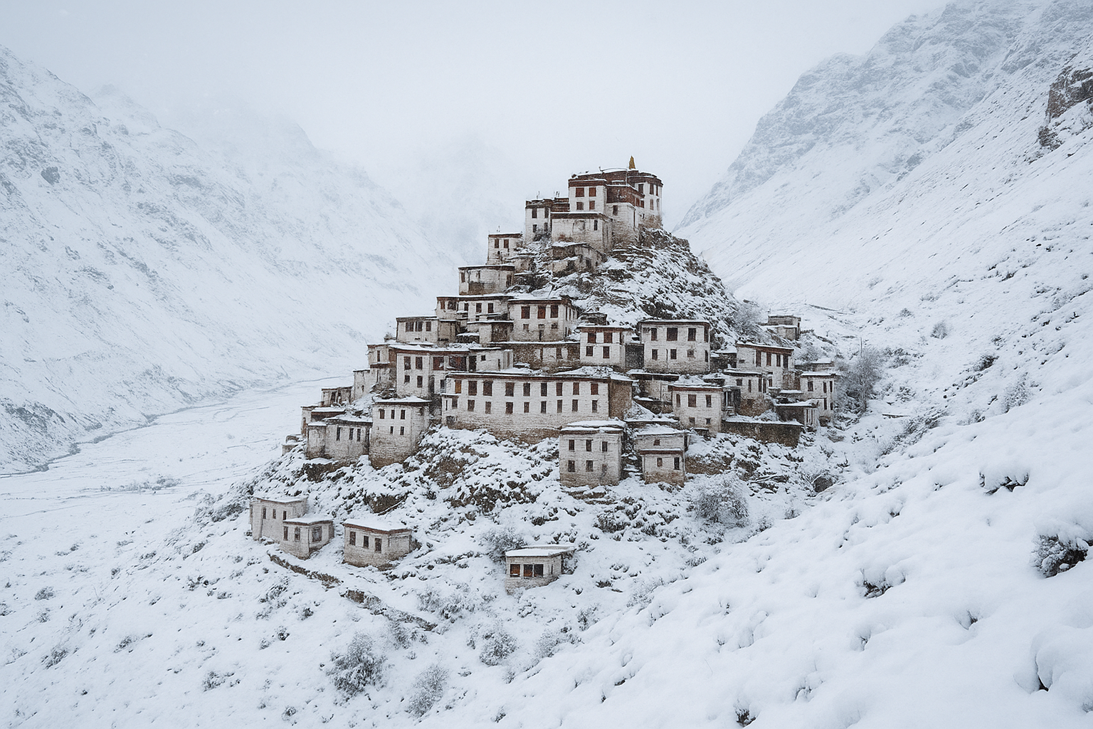 Snow magic in Spiti Valley!